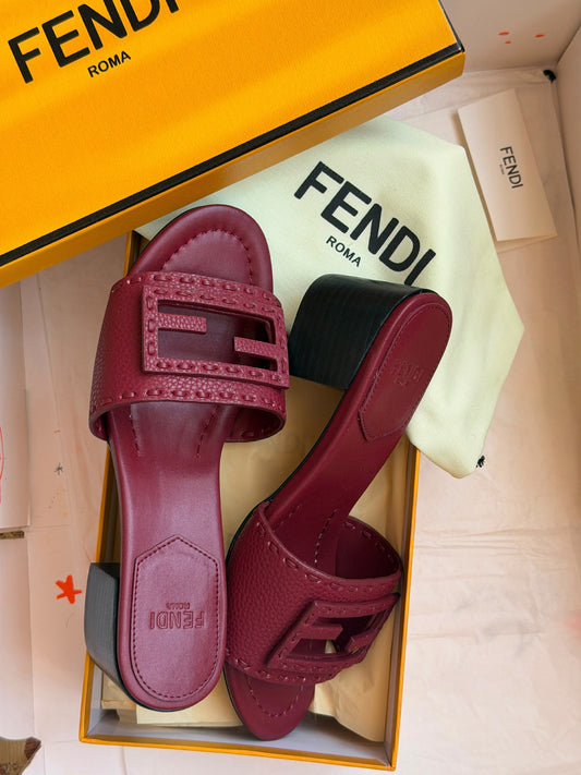Fendi Heels - Burgundy