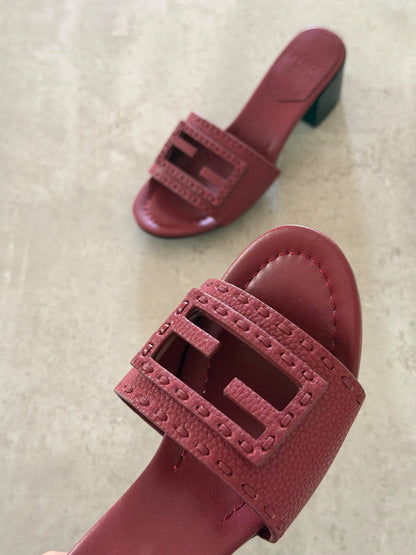 Fendi Heels - Burgundy