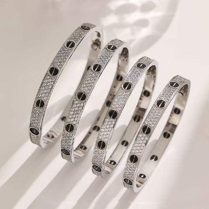 Cartier Panel Bangle Bracelet - Silver