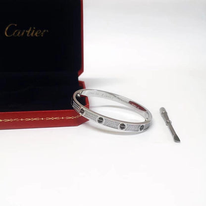 Cartier Panel Bangle Bracelet - Silver