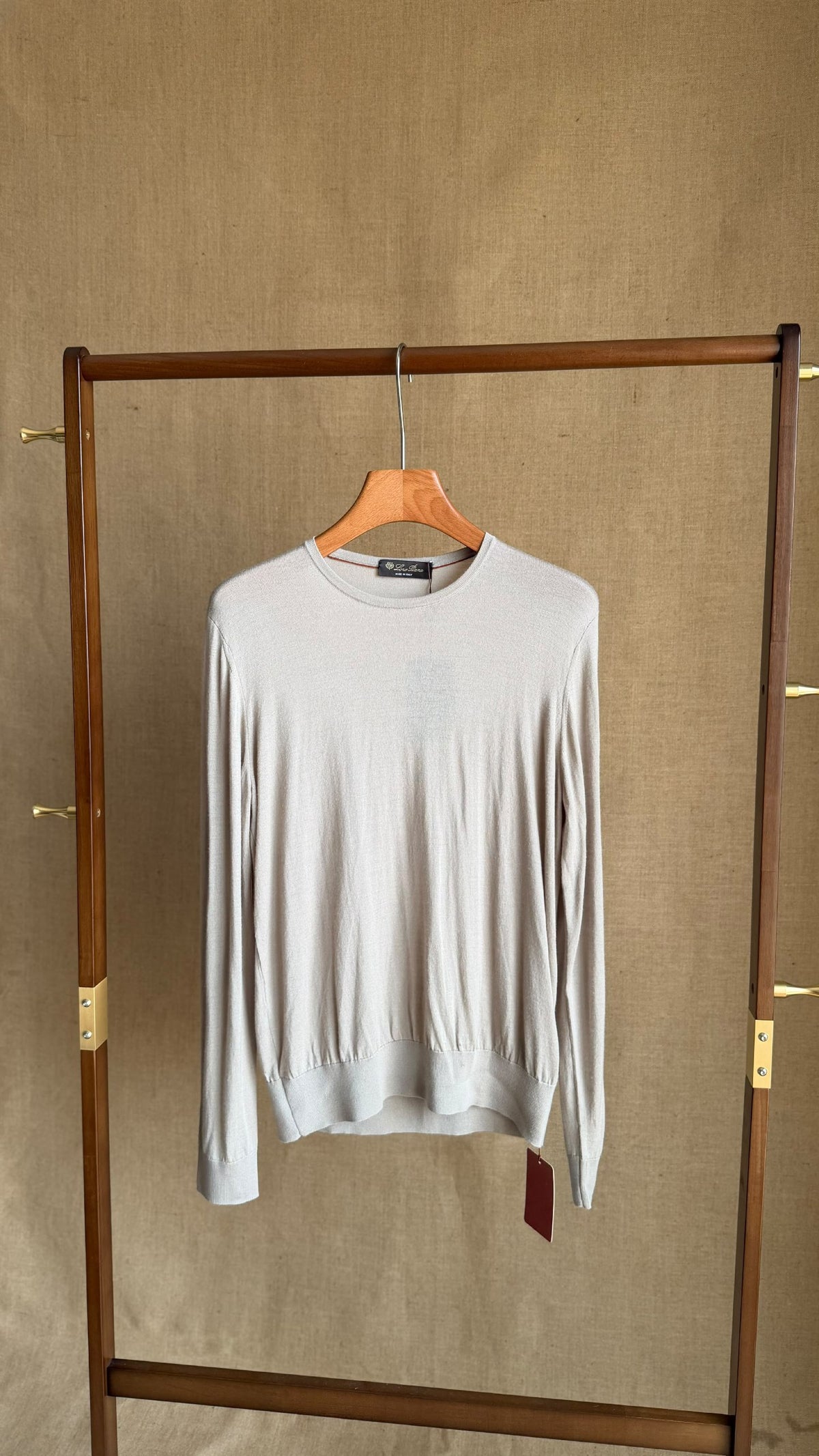 Loro Piana Crew-Neck Sweater - White, Burgundy, Dark Grey, Navy, Black, Beige, Blue