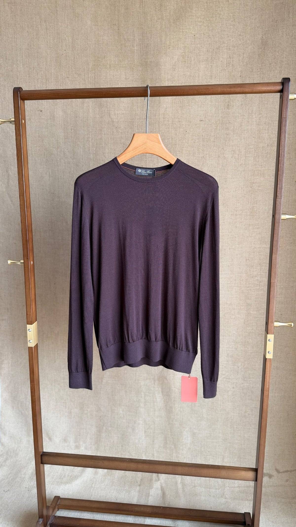Loro Piana Crew-Neck Sweater - White, Burgundy, Dark Grey, Navy, Black, Beige, Blue