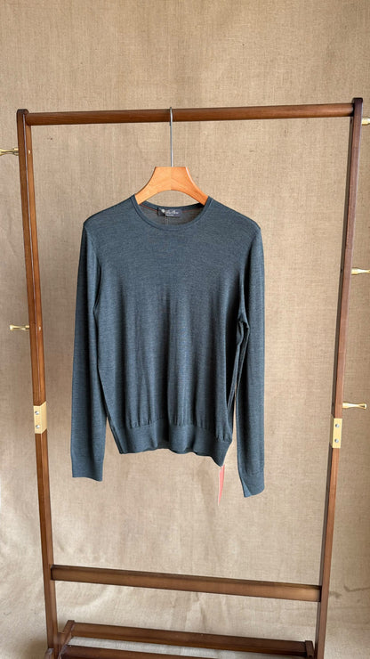 Loro Piana Crew-Neck Sweater - White, Burgundy, Dark Grey, Navy, Black, Beige, Blue