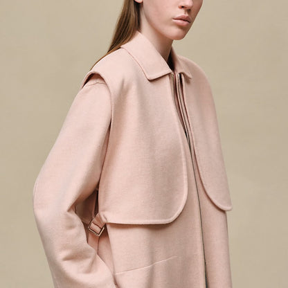 Hermès Cape-Panel Coat - Pink