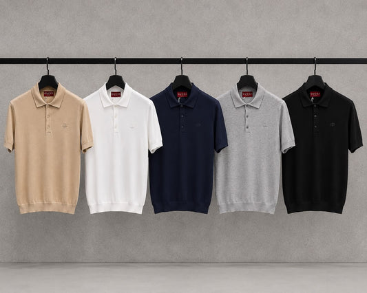 Gucci Polo Shirt - Beige, White, Navy, Grey, Black