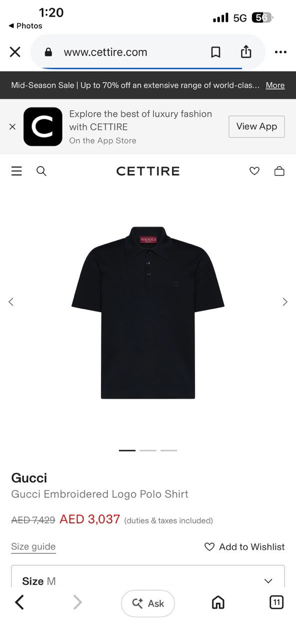 Gucci Polo Shirt - Beige, White, Navy, Grey, Black