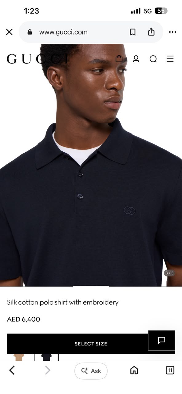 Gucci Polo Shirt - Beige, White, Navy, Grey, Black
