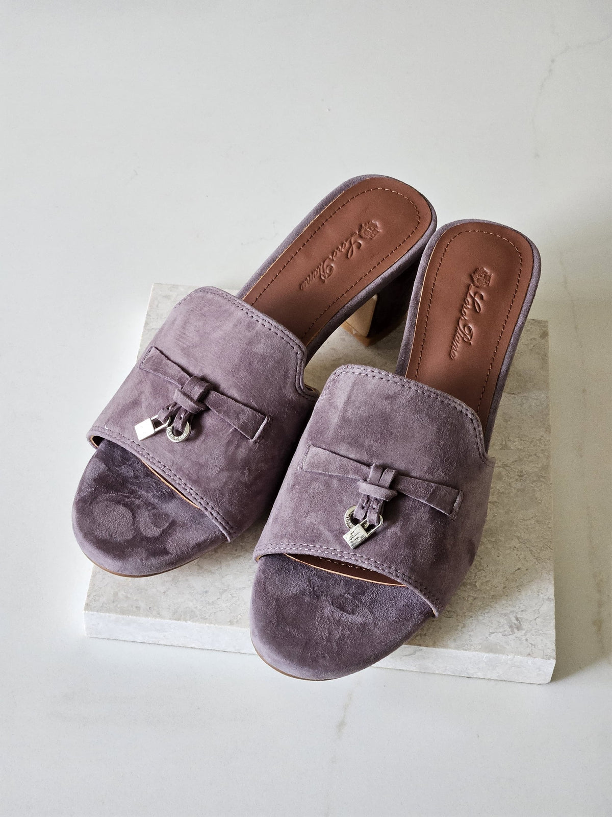Loro Piana Buckle-Detail Heels - Purple