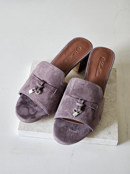 Loro Piana Buckle-Detail Heels - Purple