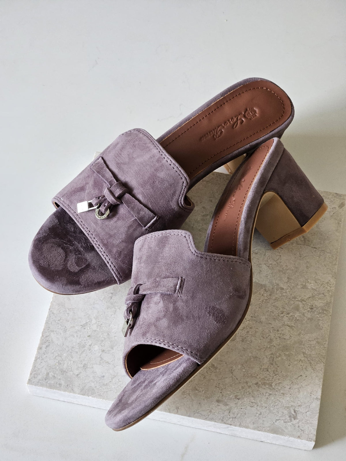Loro Piana Buckle-Detail Heels - Purple