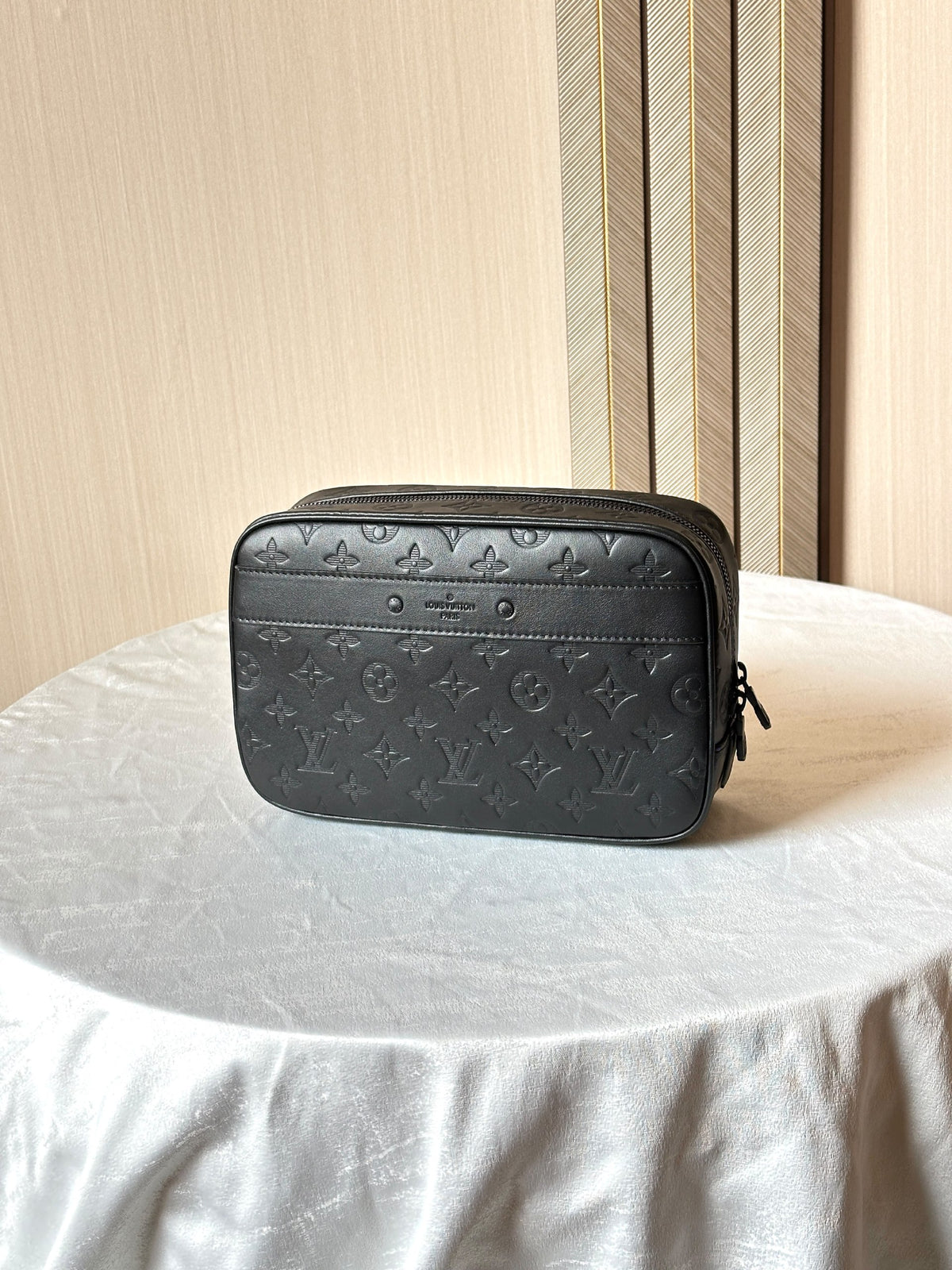 Louis Vuitton Zip-Pocket Clutch - Black Embossed