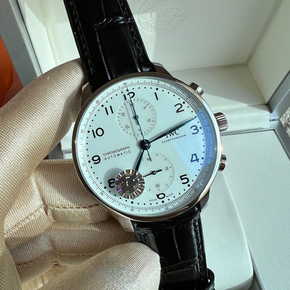 IWC White Dial Chronograph Watch - 