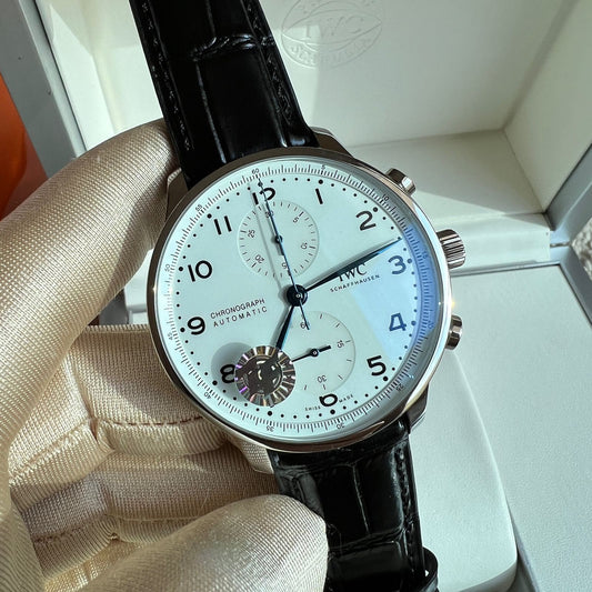 IWC White Dial Chronograph Watch - 