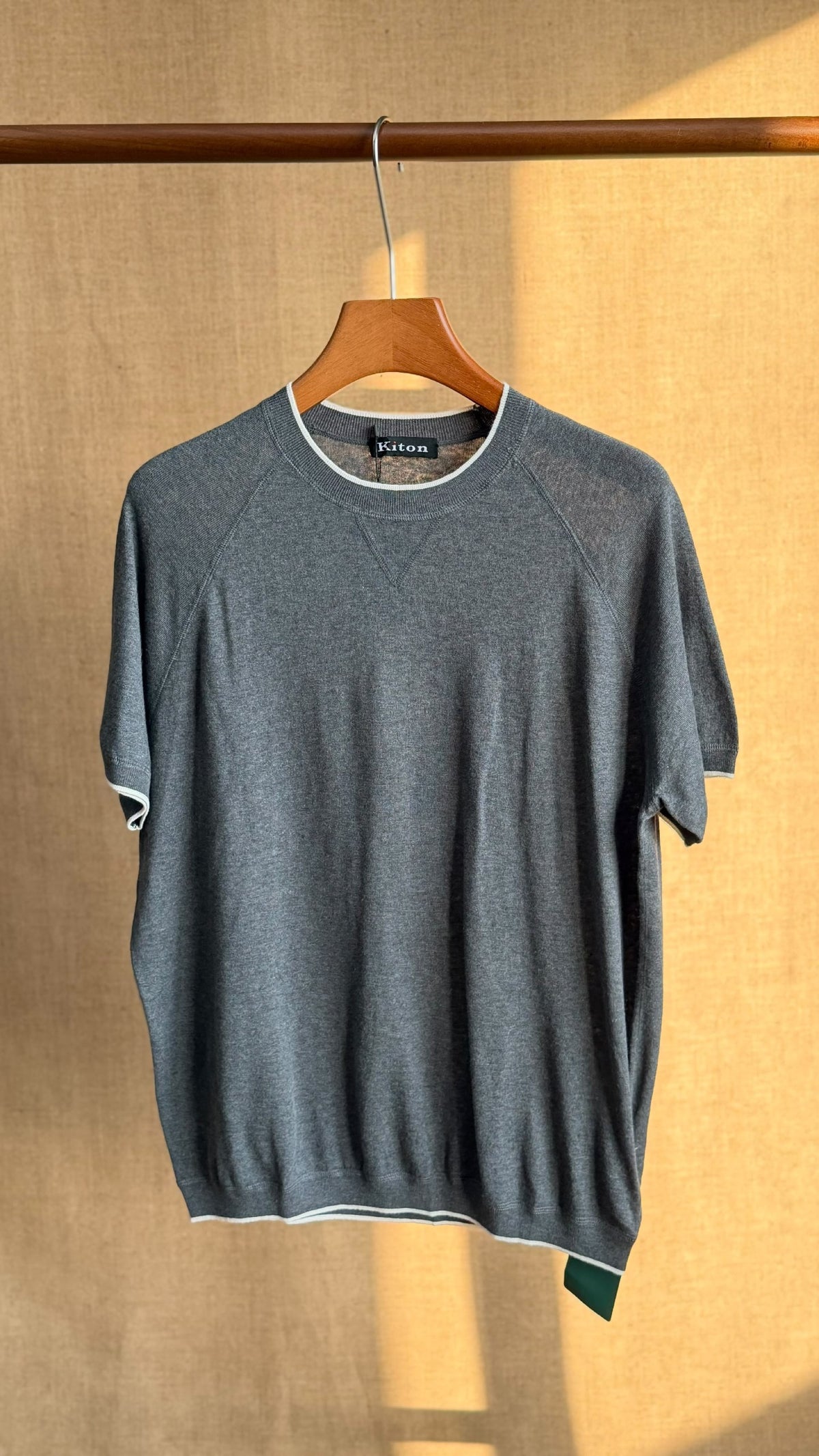 Kiton Knitted T-Shirt - Dark Grey