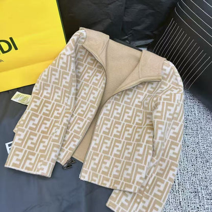 Fendi Monogram Hooded Jacket - Beige Monogram