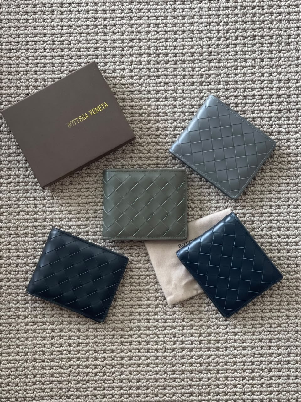 Bottega Veneta Wallet - Navy, Grey, Green, Black