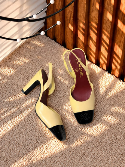 Chanel Heels - Beige & Black