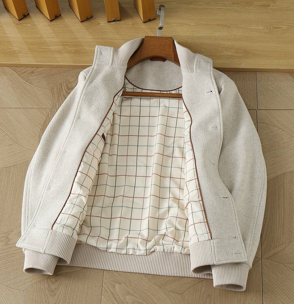 Loro Piana Tab-Collar Bomber Jacket - White
