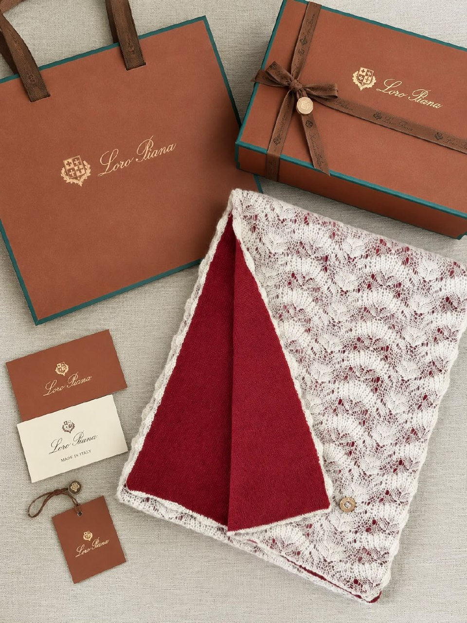 Loro Piana Shawl - Burgundy