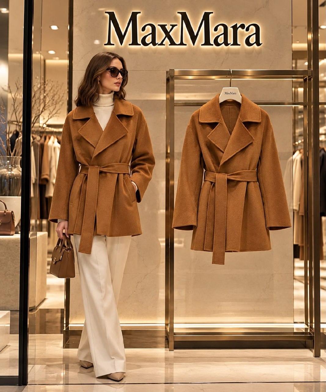 Max Mara Belted Coat - Beige