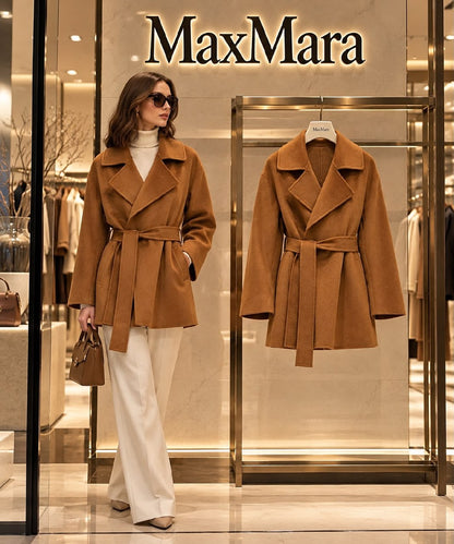 Max Mara Belted Coat - Beige
