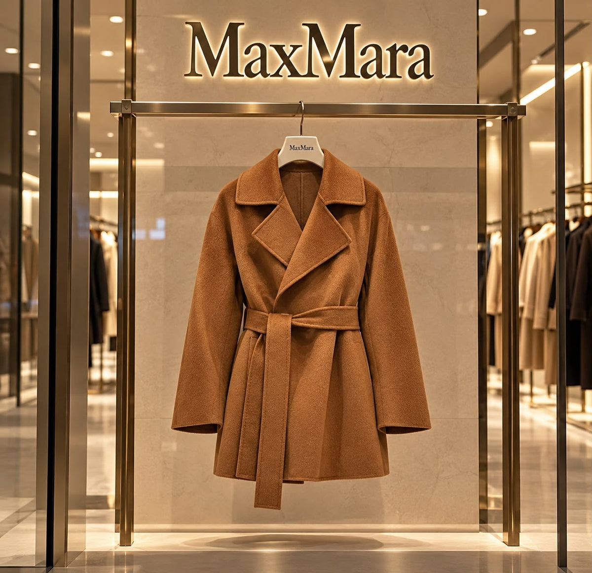 Max Mara Belted Coat - Beige