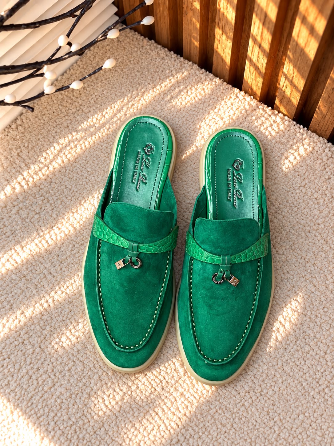 Loro Piana Mule - Green