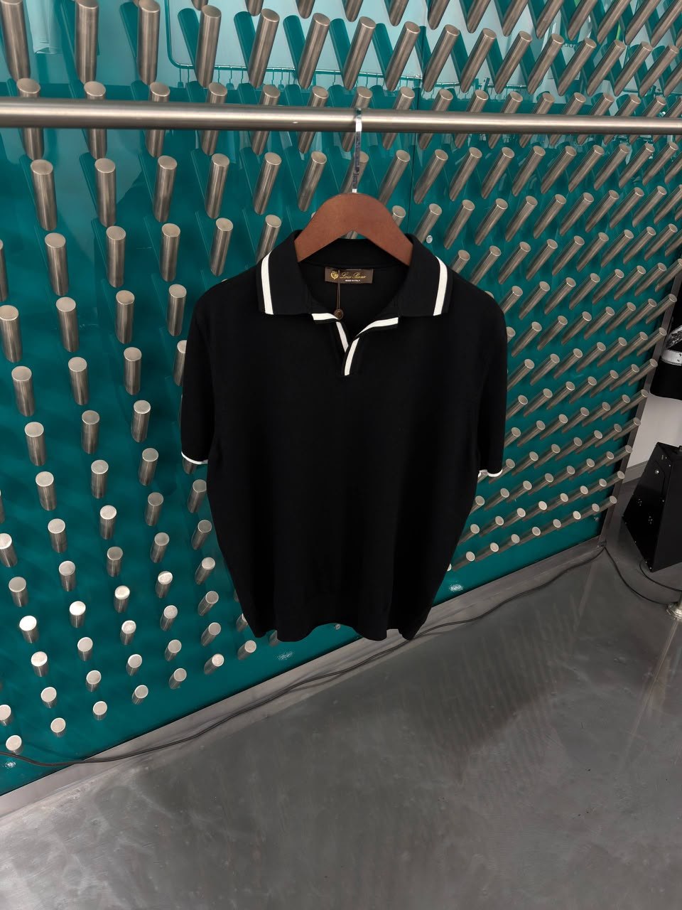 Louis Vuitton Polo Shirt (Contrast Trim) - Black