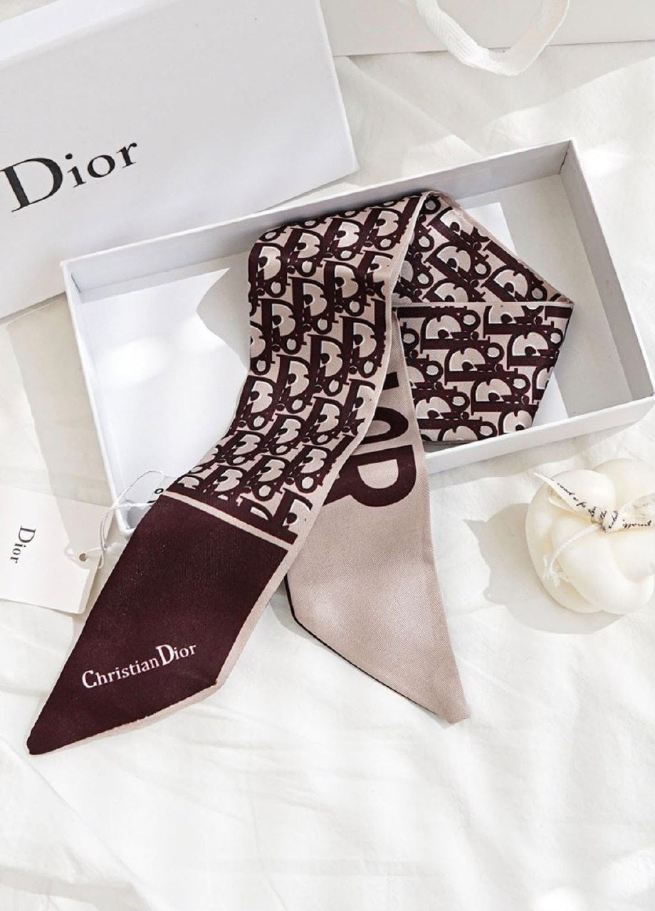 Dior Scarf - Burgundy Monogram