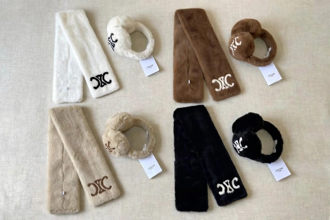 Celine Scarf - Black, Beige, Brown, White