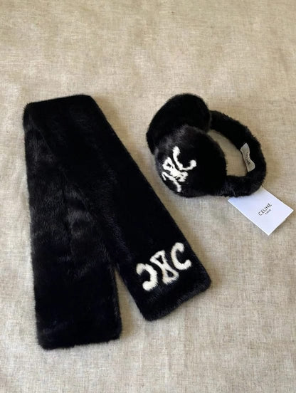 Celine Scarf - Black, Beige, Brown, White