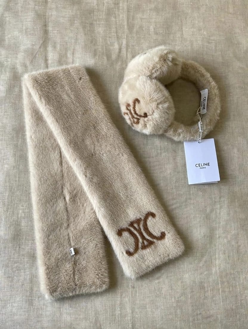 Celine Scarf - Black, Beige, Brown, White