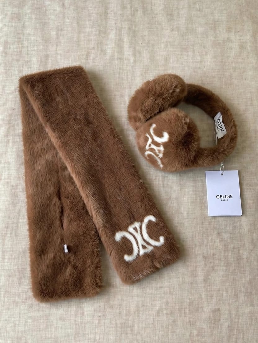 Celine Scarf - Black, Beige, Brown, White