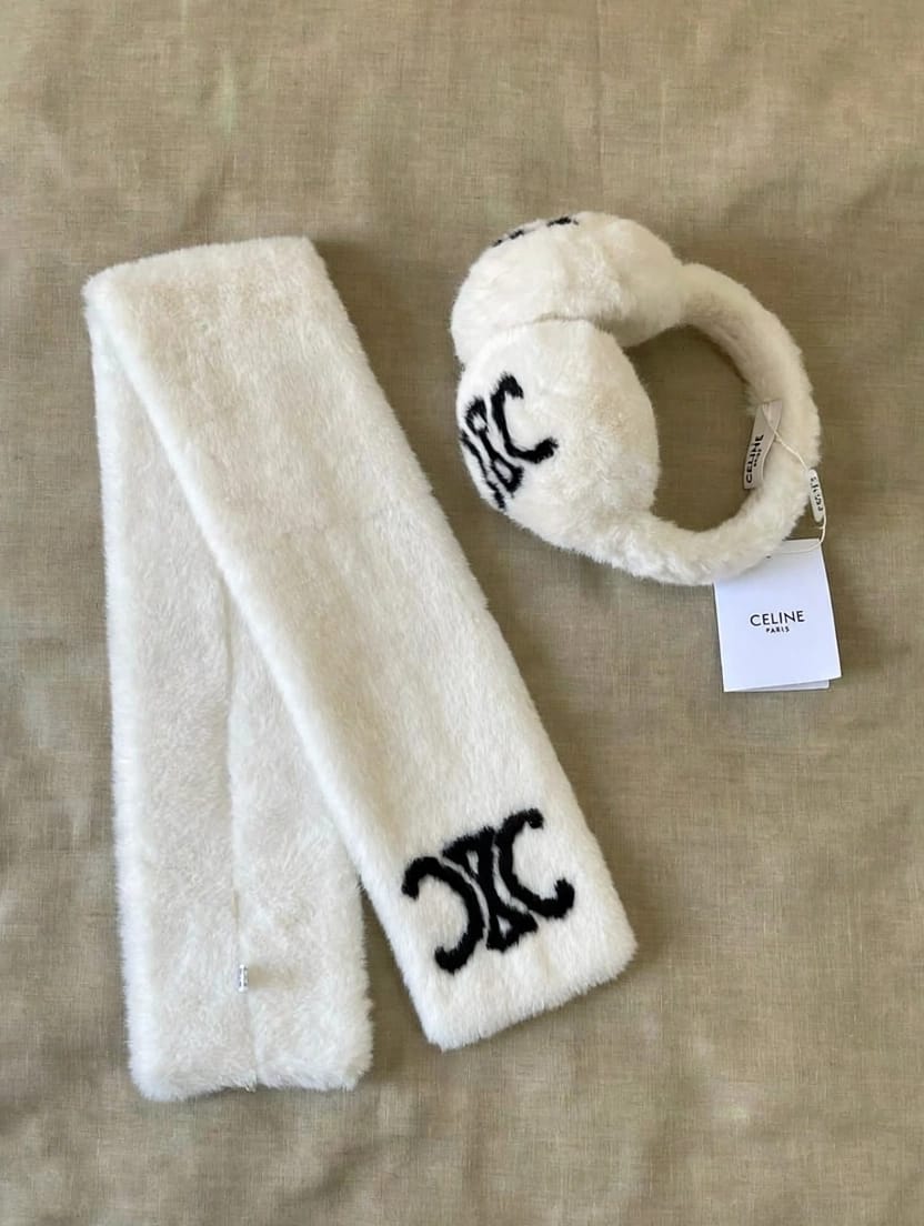 Celine Scarf - Black, Beige, Brown, White