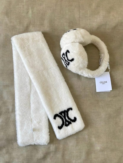 Celine Scarf - Black, Beige, Brown, White
