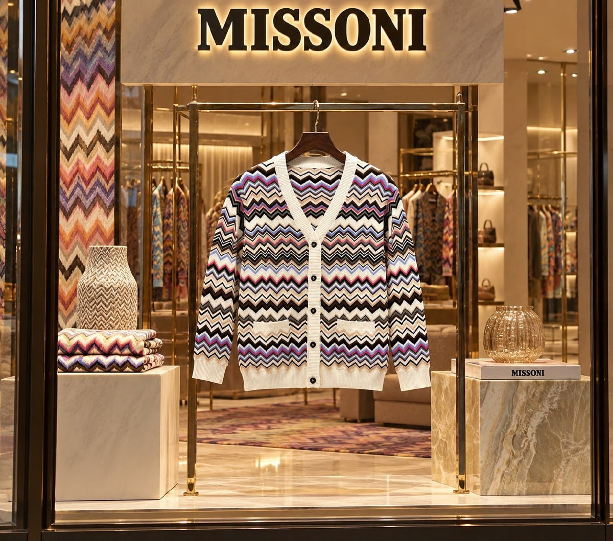 Missoni Chevron Cardigan - Multi