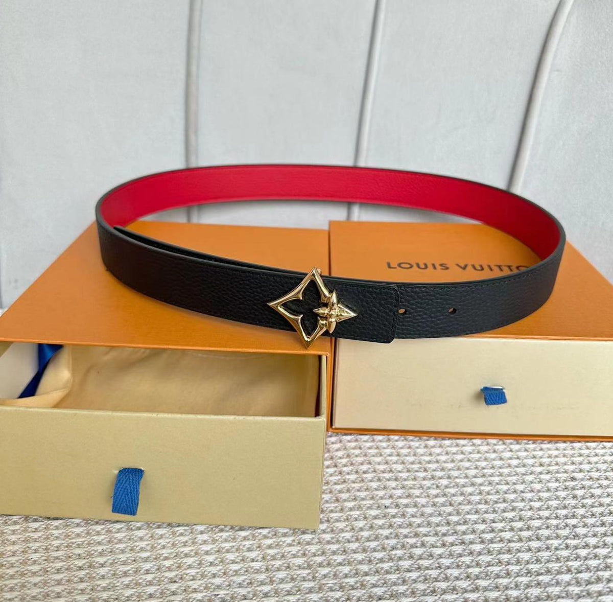 Louis Vuitton Star Buckle Belt - White, Black, Brown