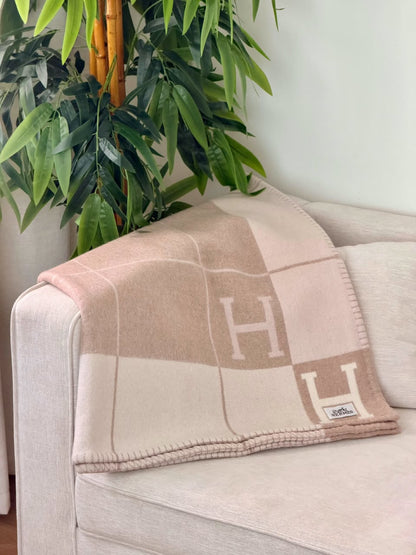 Hermès Blanket - Navy & Light Blue, Black & Beige, Beige & White