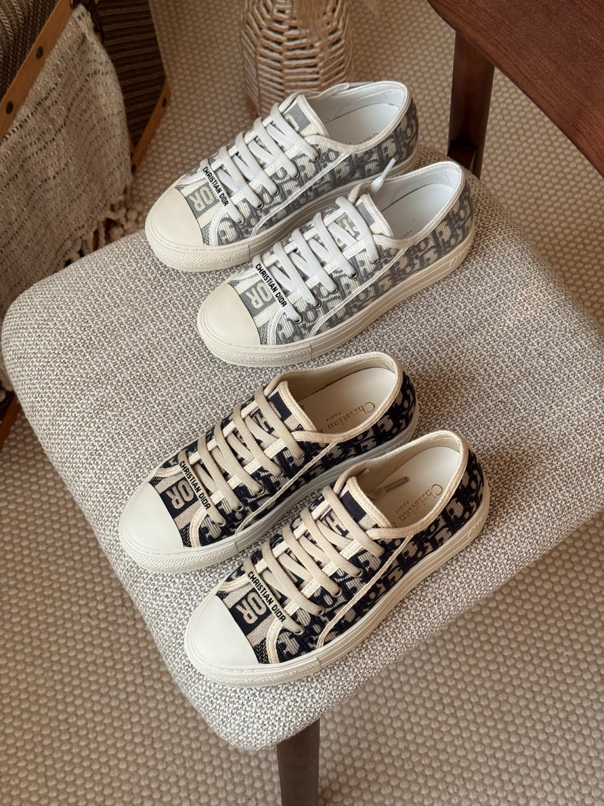 Dior Sneakers - Grey & White, Black & Beige, Grey, White, Black, Beige