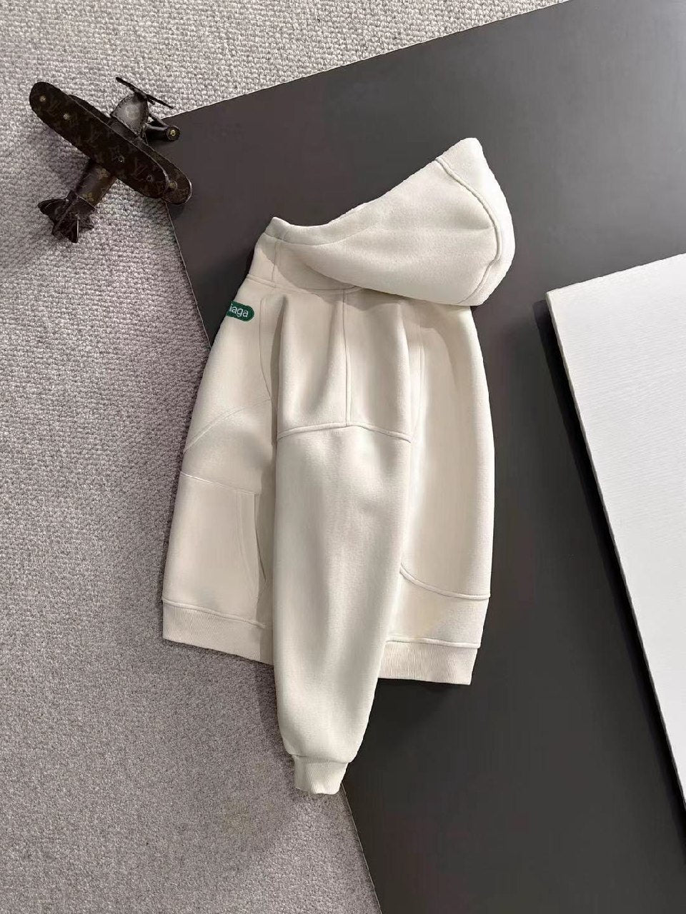 Balenciaga Panelled Hoodie - White