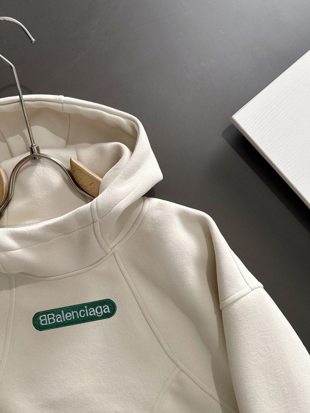 Balenciaga Panelled Hoodie - White
