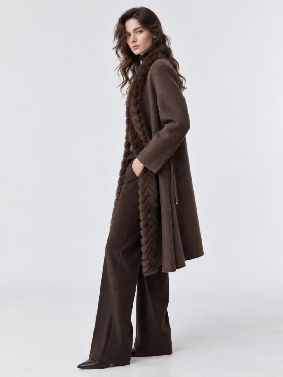 Loro Piana Coat - Brown, White, Grey
