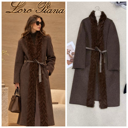 Loro Piana Coat - Brown, White, Grey