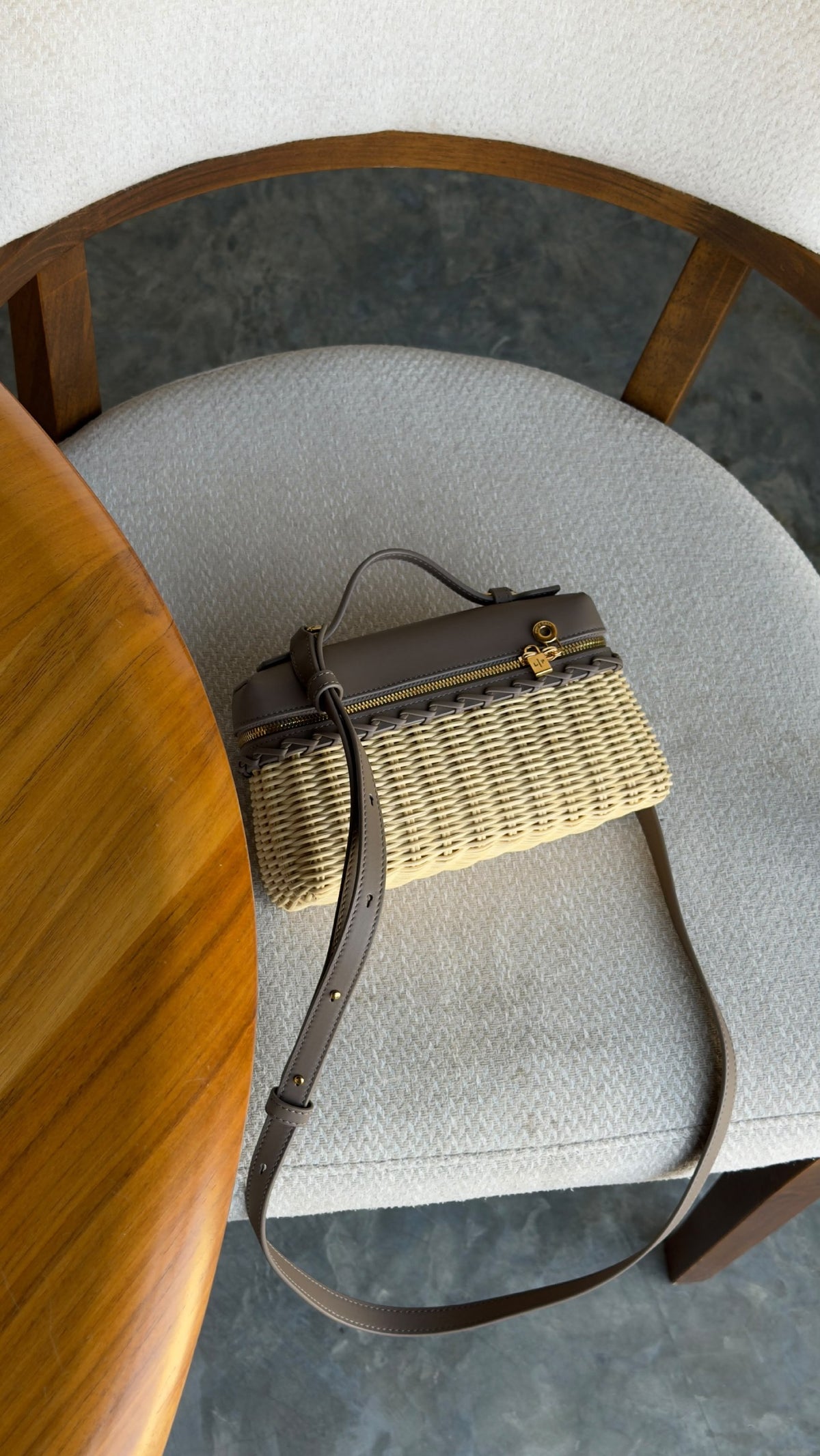 Loro Piana East-West Shoulder Bag - Grey