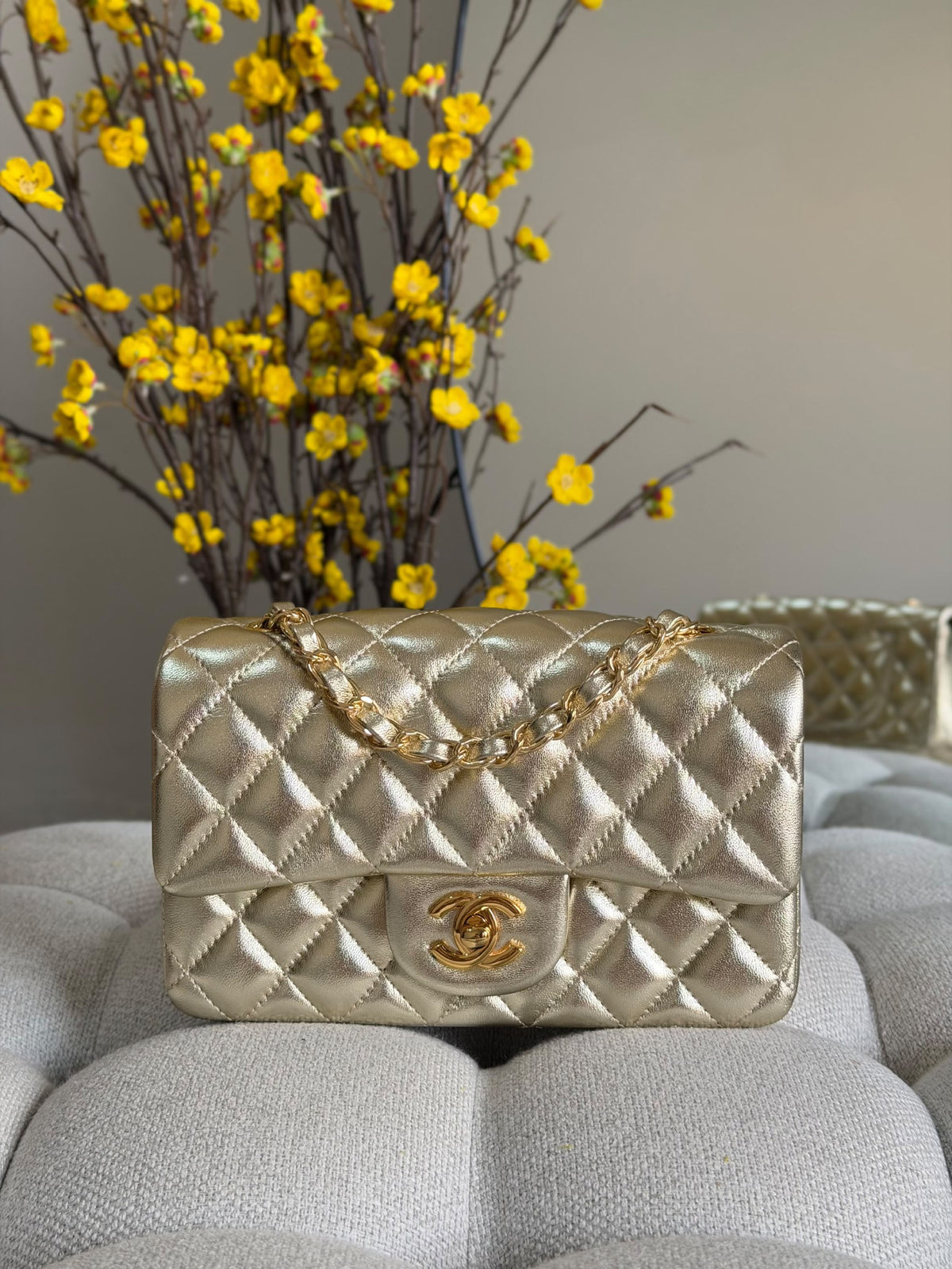 Chanel Quilted Flap Shoulder Bag - Silver