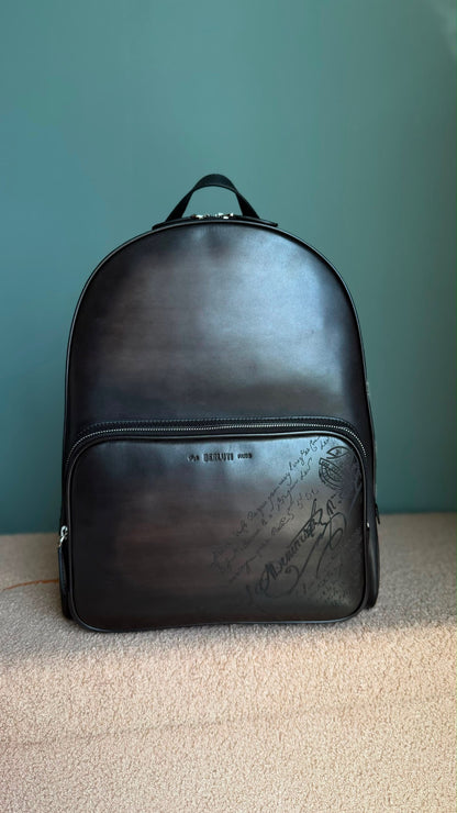 Berluti Backpack - Dark Brown Embossed