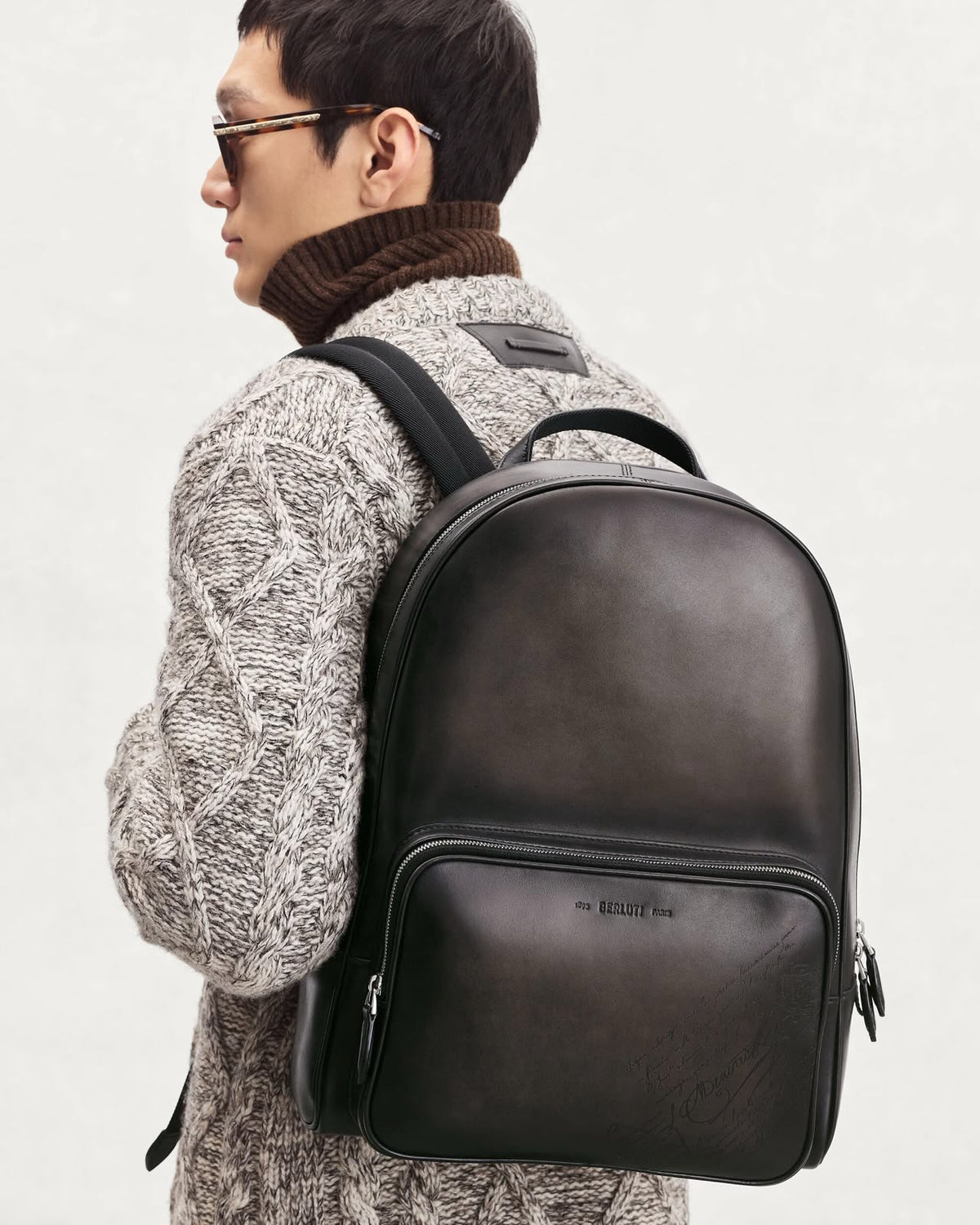 Berluti Backpack - Dark Brown Embossed