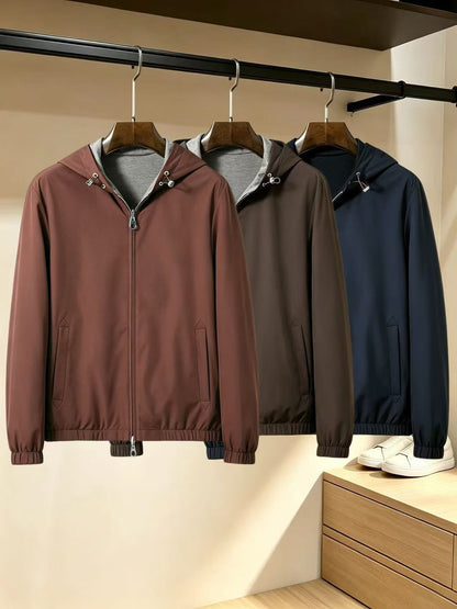 Loro Piana Hooded Jacket - Brown, Navy