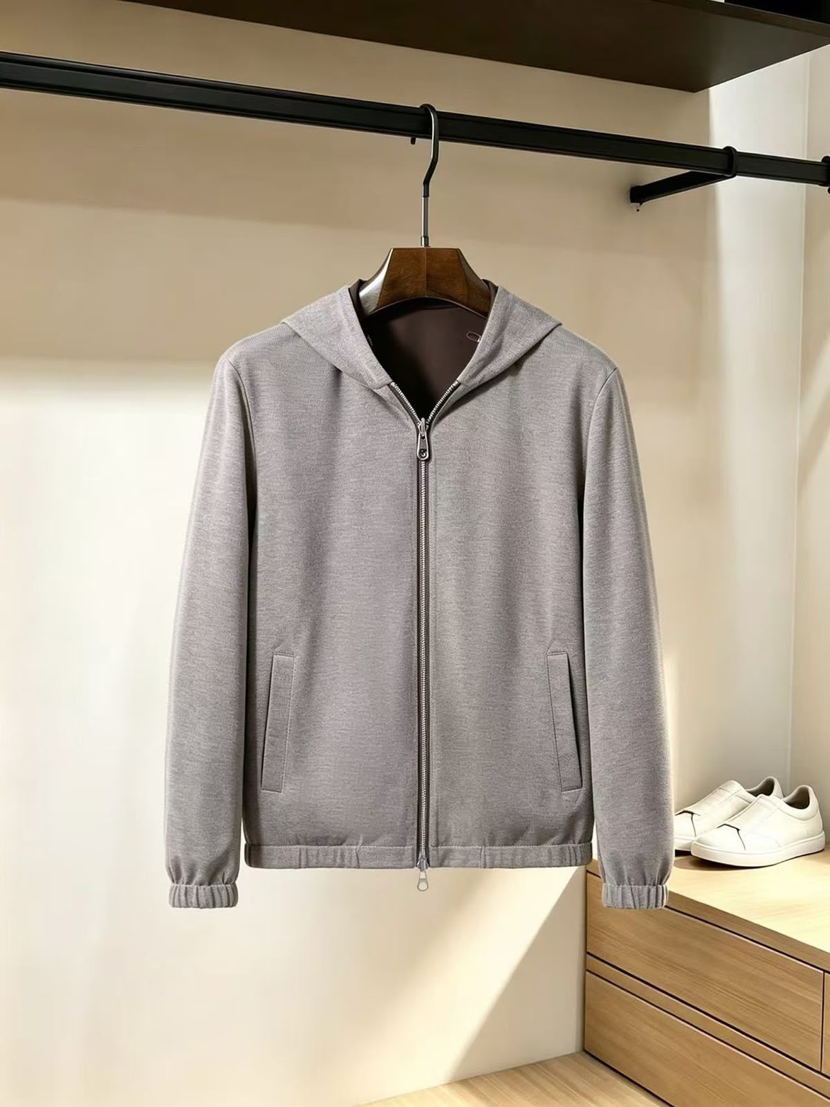 Loro Piana Hooded Jacket - Brown, Navy