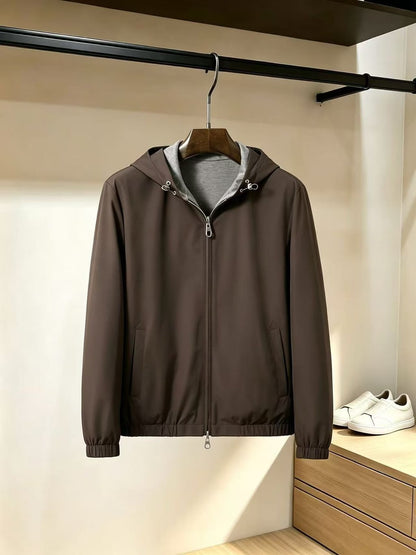 Loro Piana Hooded Jacket - Brown, Navy